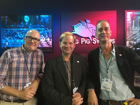 Wholehog 25th Anniversary at PLASA 2017: Client – Flying Pig Systems founders